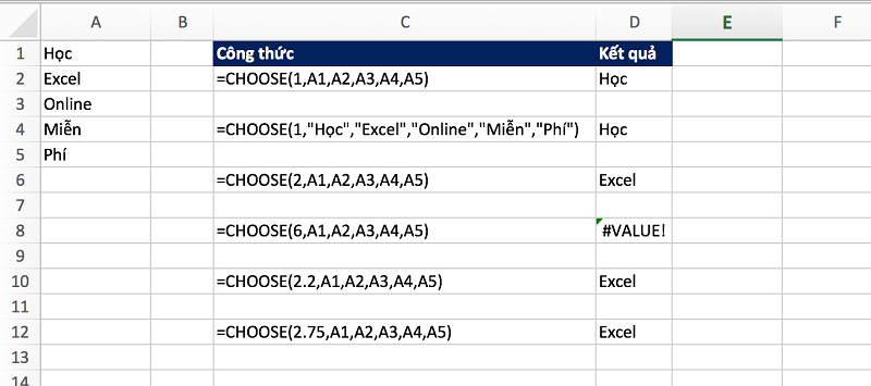 Hàm Vlookup nâng cao