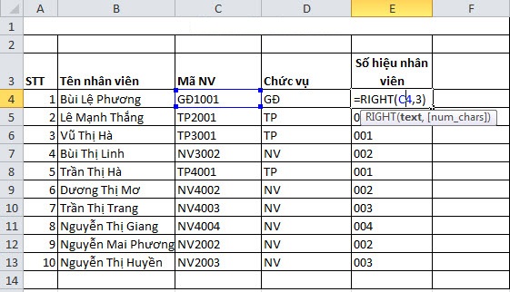 hàm mid trong excel