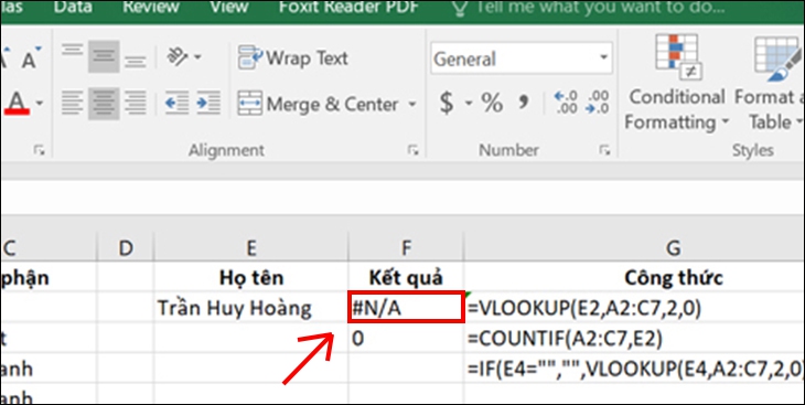 Cách sửa  lỗi #N/A trong Excel