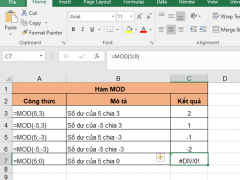 hàm mod trong excel